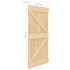 Puerta corredera con herrajes madera maciza de pino 90x210