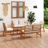 Muebles de jardín 5 pzas cojines madera maciza de