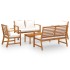 Muebles de jardín 5 pzas cojines madera maciza de