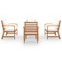 Muebles de jardín 5 pzas cojines madera maciza de