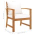Muebles de jardín 5 pzas cojines madera maciza de