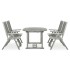 Juego de comedor para jardín 5 pzas madera maciza acacia