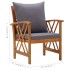 Muebles de jardín 5 piezas con cojines madera maciza de