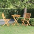 Comedor de jardín plegable 3 piezas madera maciza de