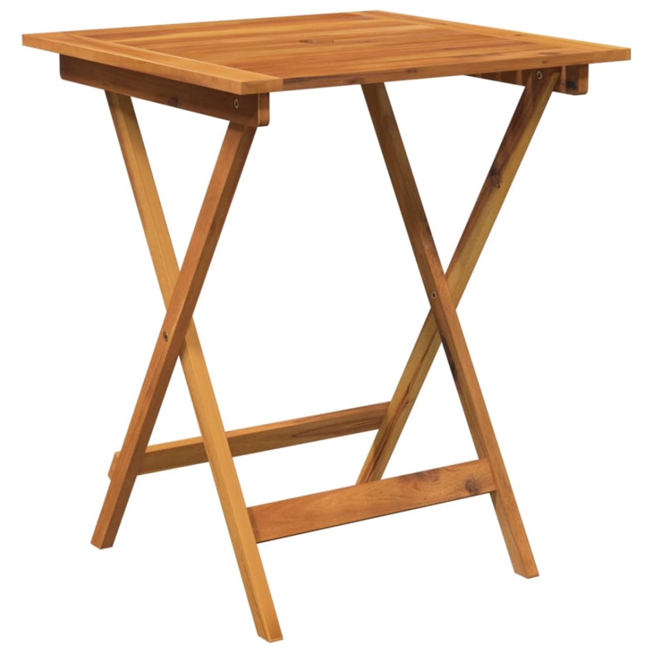 Comedor de jardín plegable 3 piezas madera maciza de