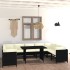 Set de muebles de jardín 10 pzas cojines ratán sintético