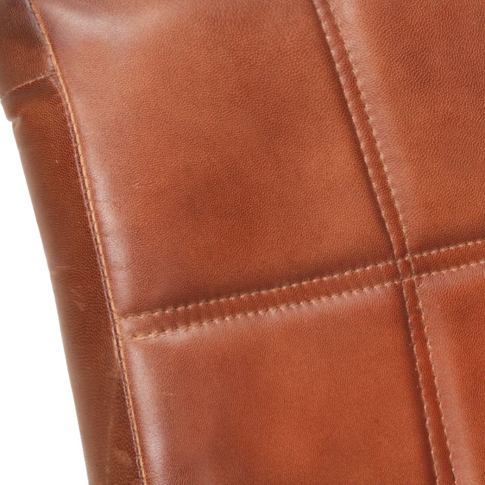 Sillas voladizas de comedor 4 unidades cuero auténtico