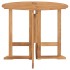 Set de comedor de jardín plegable 5 pzas madera maciza de