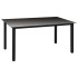 Juego de comedor para jardín 7 piezas negro y