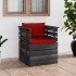 Sillón de jardín con cojines madera de