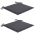 Sillas Batavia 2 uds con cojines teca maciza gris