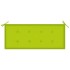 Banco Batavia madera maciza teca y cojín verde brillante 120