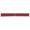 Toldo lateral retráctil para patio rojo 140x1200 cm