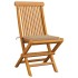 Sillas de jardín 4 uds con cojines beige madera de