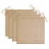 Sillas de jardín 4 uds con cojines beige madera de