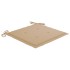 Sillas de jardín 4 uds con cojines beige madera de