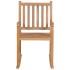 Silla mecedora de madera maciza de teca con cojín rojo
