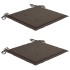 Set de bistró 3 pzas con cojines gris taupé madera maciza