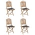 Set de comedor exterior plegable 5 piezas con cojines