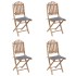 Set de comedor exterior plegable 5 piezas con cojines