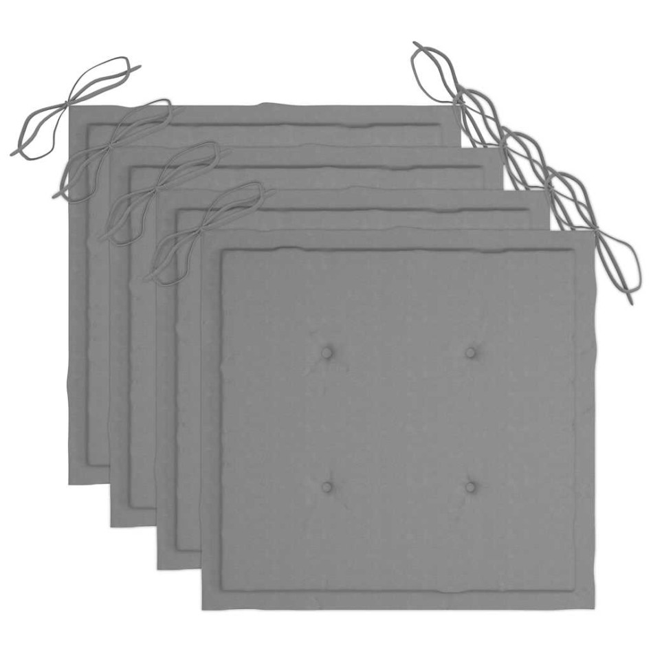 Set de comedor exterior plegable 5 piezas con cojines