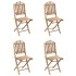 Set de comedor exterior plegable 5 piezas con cojines