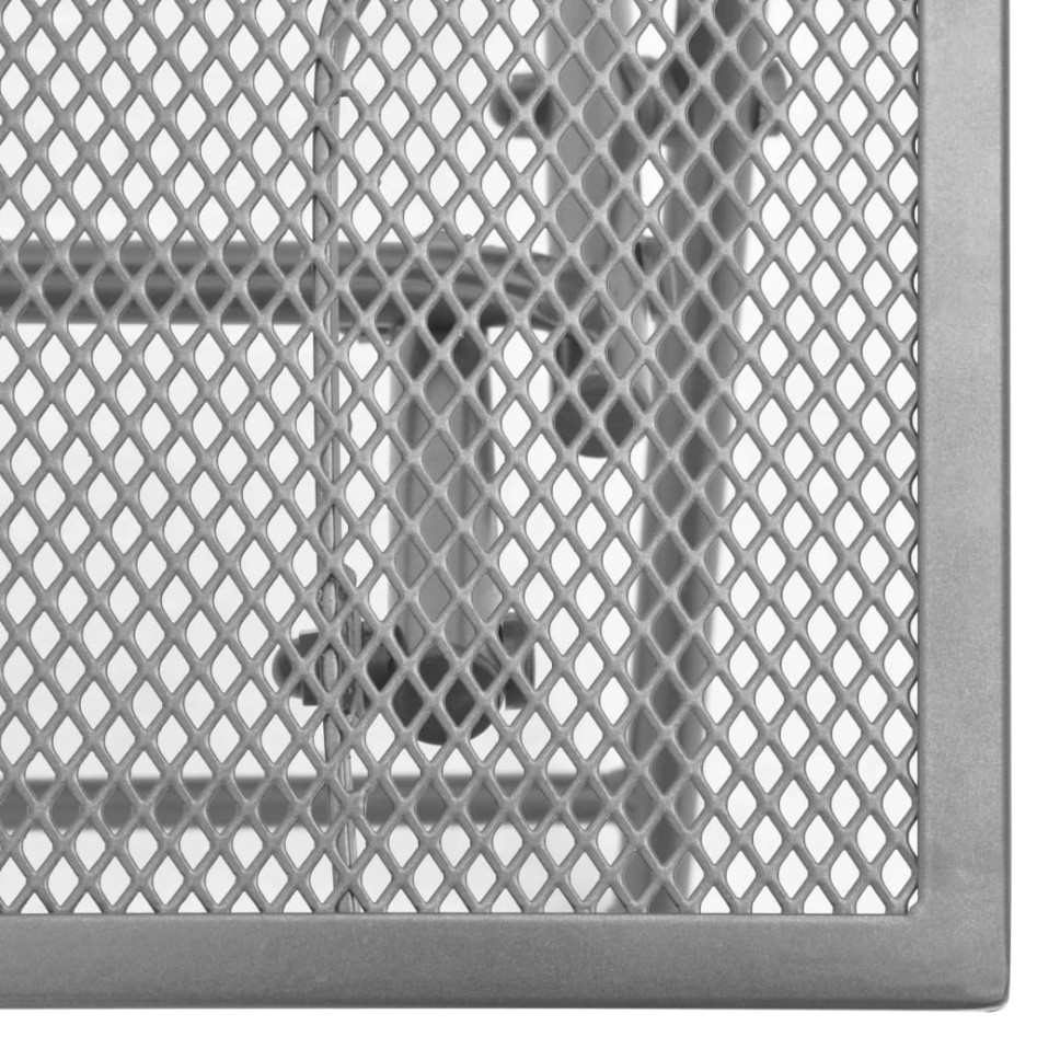 Tumbonas con mesita 2 unidades acero gris