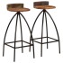 Taburetes de cocina 2 unidades madera maciza