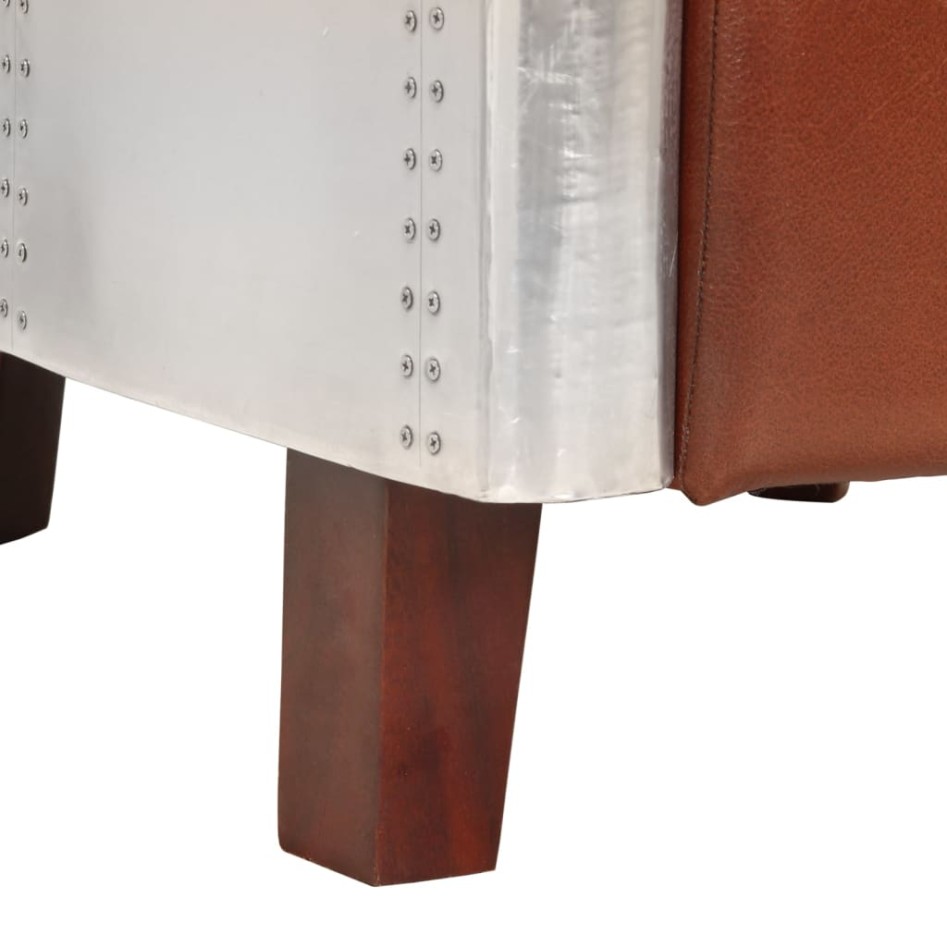 Sillon de aviador de cuero auténtico