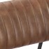 Silla mecedora de cuero auténtico marrón