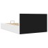 Cama canapé hidráulica con LED sin colchón blanco 140x200