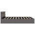 Cama canapé hidráulica con LED cuero sintético gris 160x200