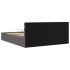 Cama canapé hidráulica con LED cuero sintético gris 160x200