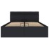 Cama hidráulica almacenaje LED sin colchón negro 120x200