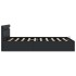 Cama hidráulica almacenaje LED sin colchón negro 120x200