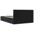 Cama hidráulica almacenaje LED sin colchón negro 120x200
