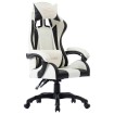 Silla gaming de cuero sintético negro