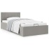 Cama hidráulica almacenaje sin colchón gris claro 100x200