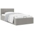 Cama hidráulica almacenaje sin colchón gris claro 100x200