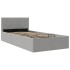 Cama hidráulica almacenaje sin colchón gris claro 100x200