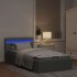 Cama hidráulica almacenaje sin colchón gris claro 90x200
