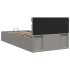 Cama hidráulica almacenaje sin colchón gris claro 90x200