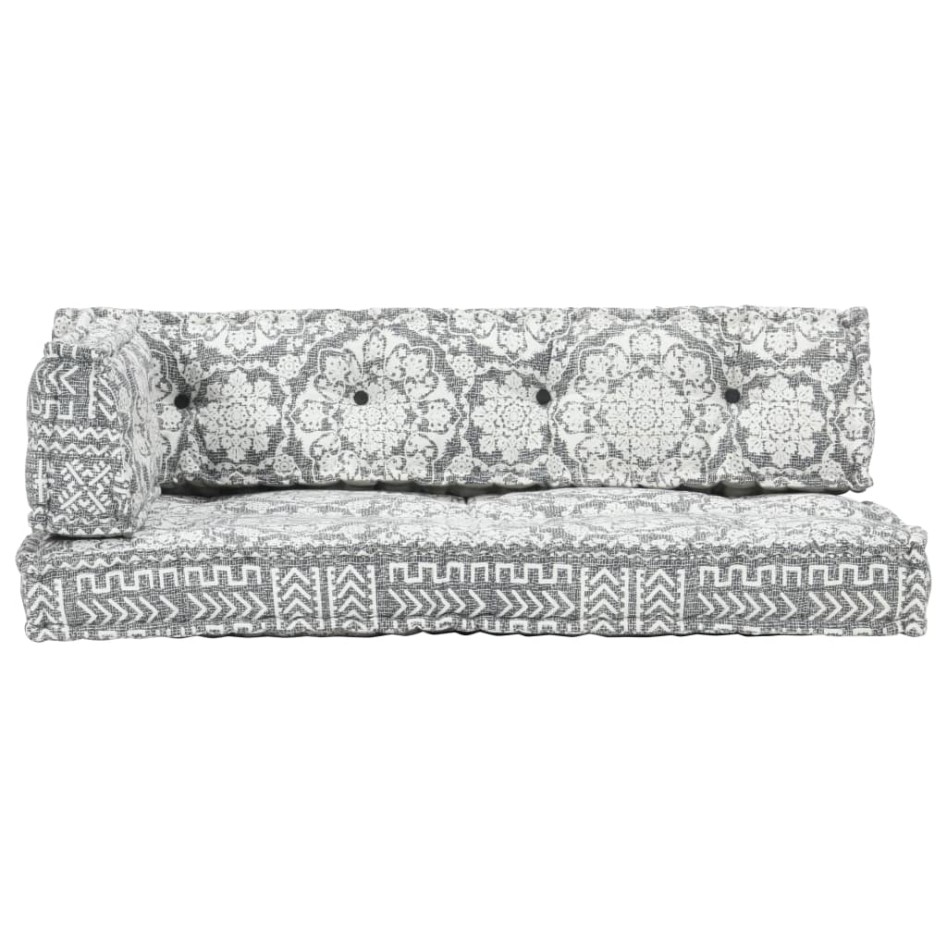 Cojín para sofá de palés patchwork tela gris