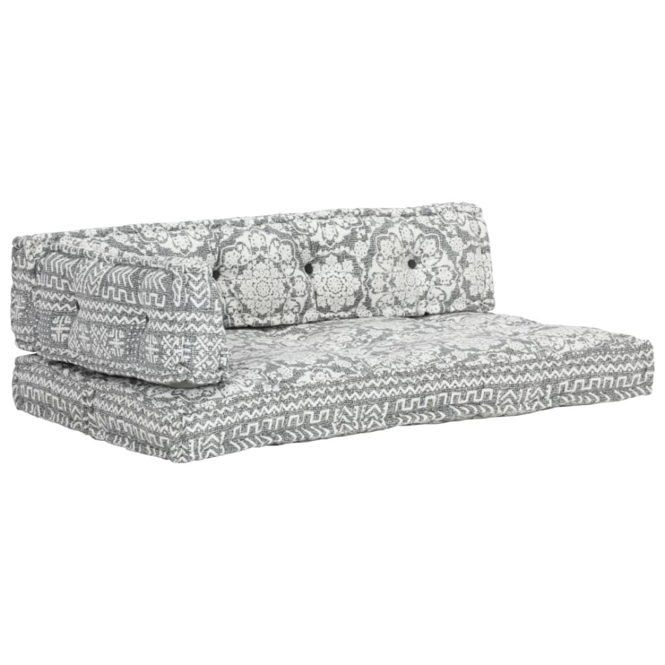 Cojín para sofá de palés patchwork tela gris