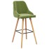 Taburetes de cocina 2 uds terciopelo verde