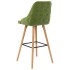 Taburetes de cocina 2 uds terciopelo verde