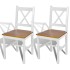 Sillas de comedor 2 unidades madera de pino