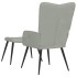 Sillón de relax con taburete de terciopelo gris