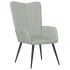Sillón de relax con taburete de terciopelo gris
