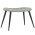 Sillón de relax con taburete de terciopelo gris